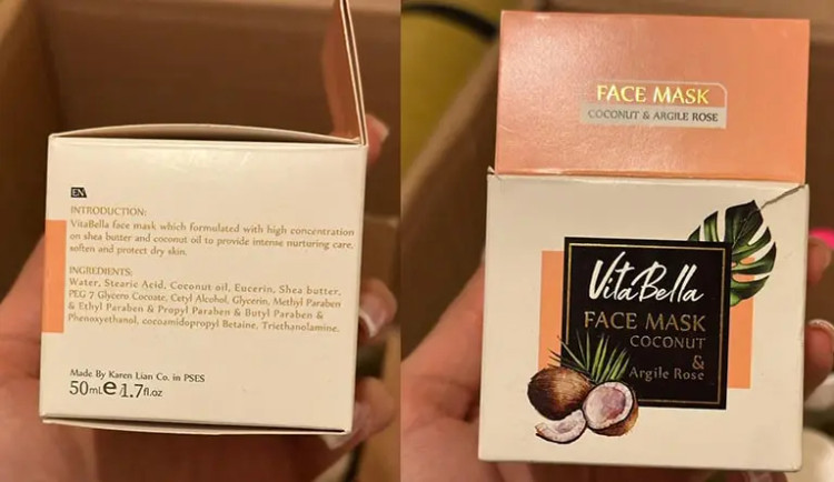 ماسک ویتابلا صورت حاوی شیباتر و روغن نارگیل و خاک رس درمانی --vitabella